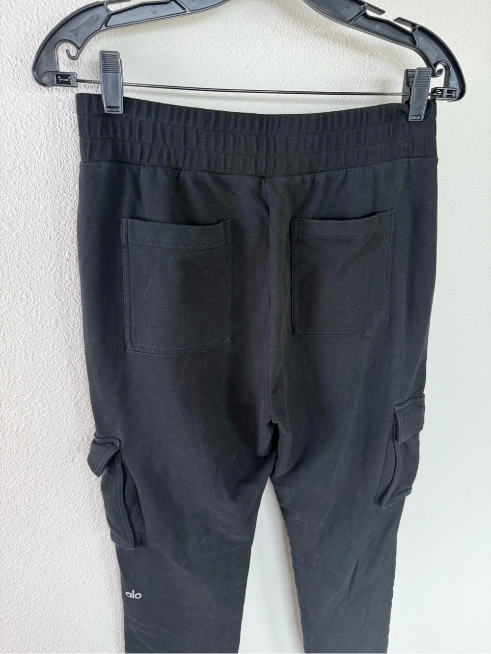 Alo 7/8 High-Waist Cargo Sweatpant Black Casual Active Athleisure Women’s Medium
